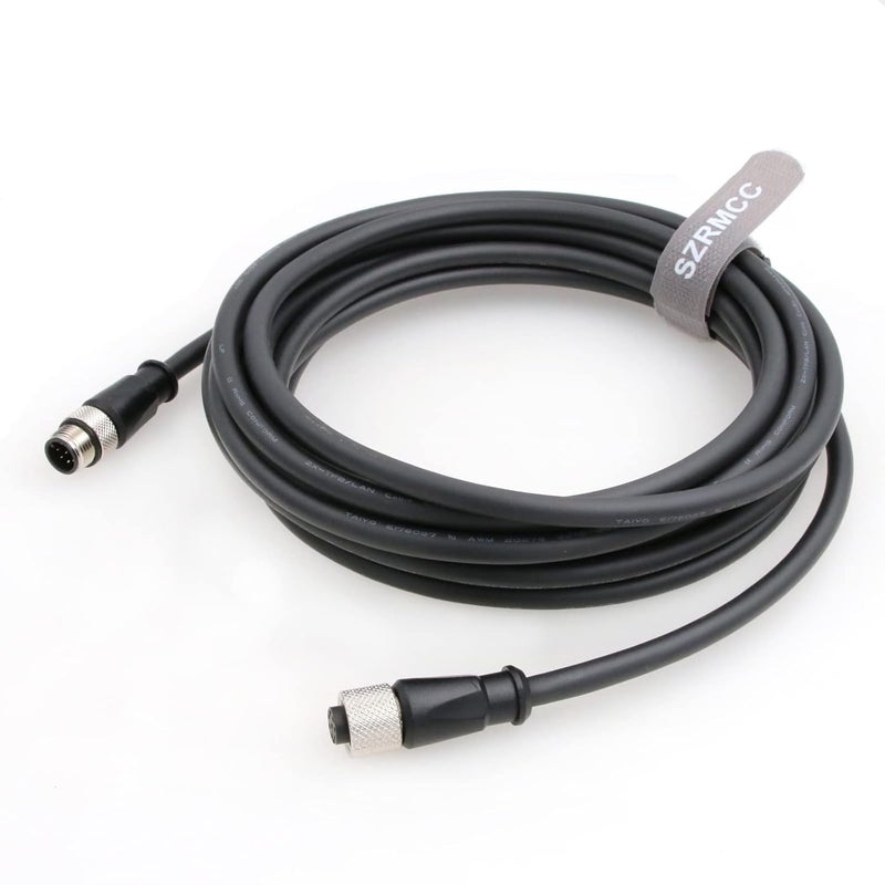 SZRMCC M12 A Code 8 Pin Male to Female Connector Sensor Cable High Flex Waterproof Actuator Cable for Cognex in-Sight Vision System Industrial Camera Automation Device Network (3m) - Image 2